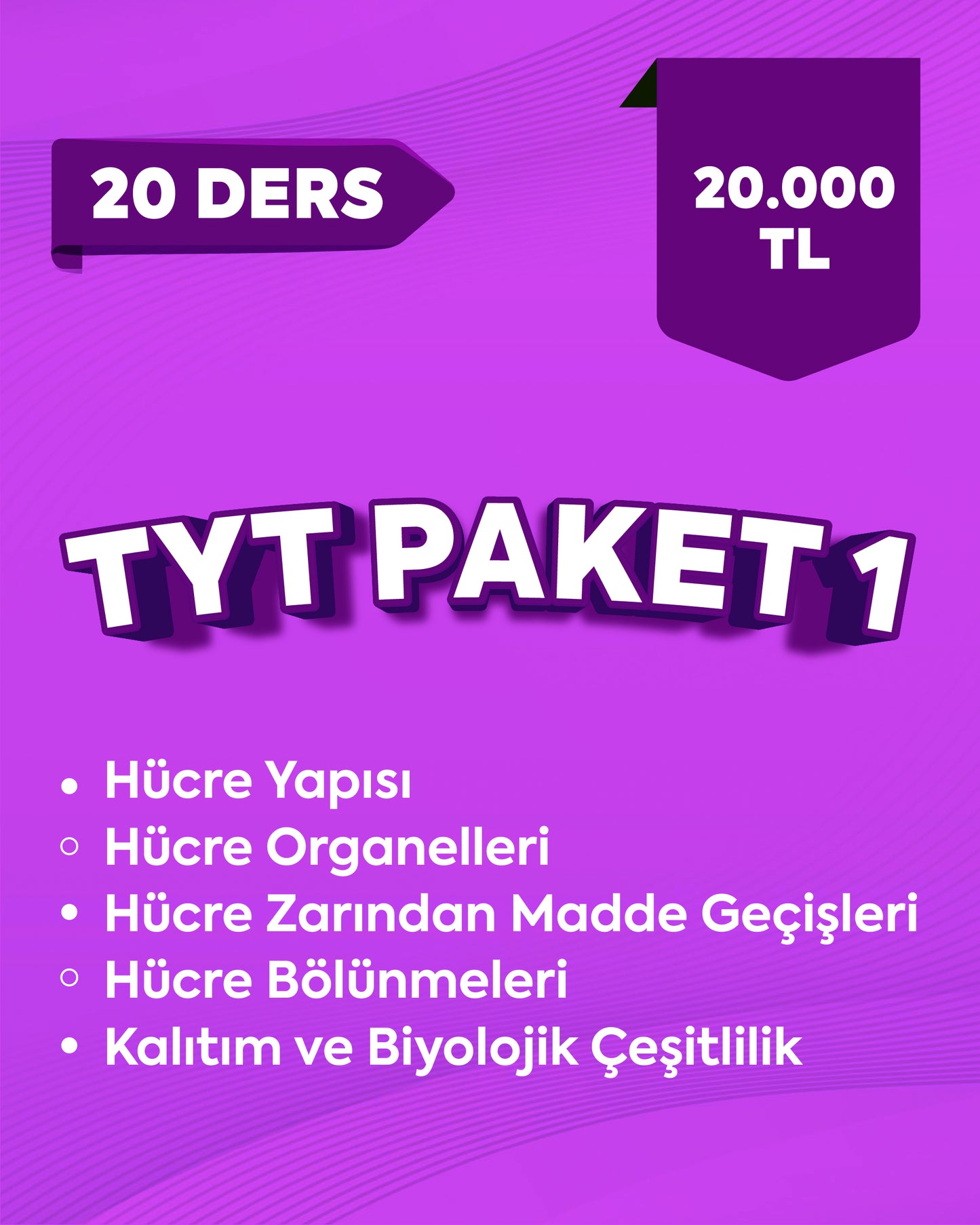 TYT Biyoloji Paket 1