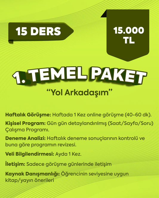 Özel Koçluk Paketi - Temel Paket