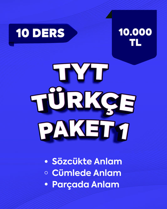 TYT Türkçe Paket 1