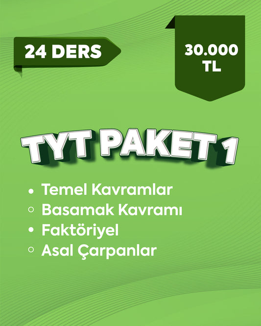 TYT Matematik - Paket 1