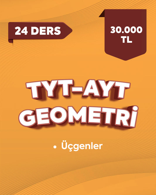 TYT - AYT Geometri - Paket 3