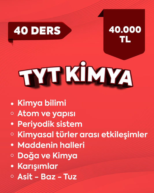 TYT Kimya- Genel Paket