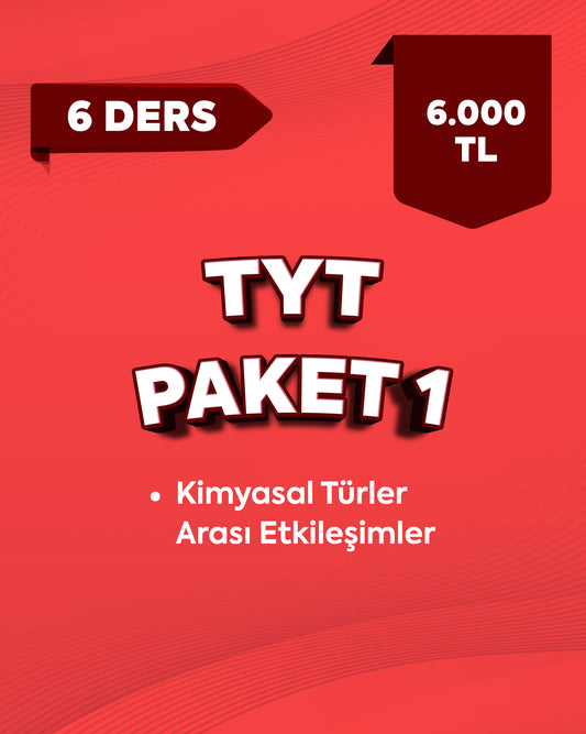 TYT Kimya - Paket 1