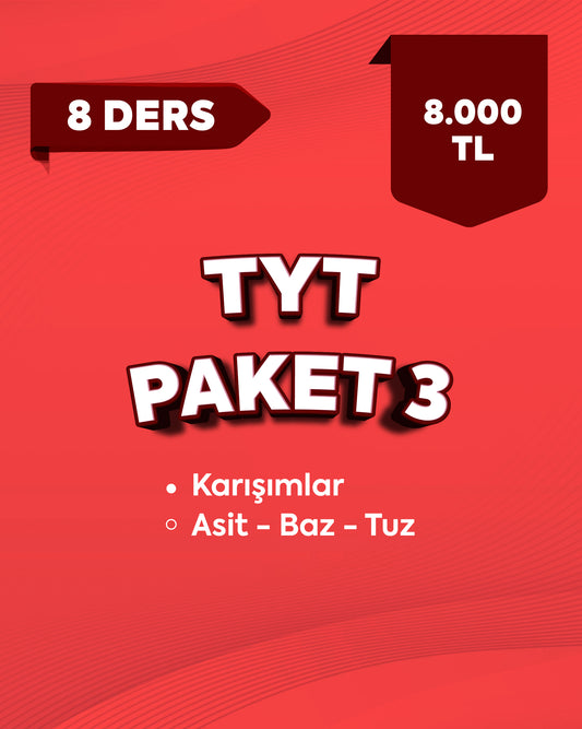 TYT Kimya - Paket 3